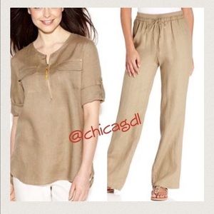 NWT Ellen Tracy 2 piece linen set